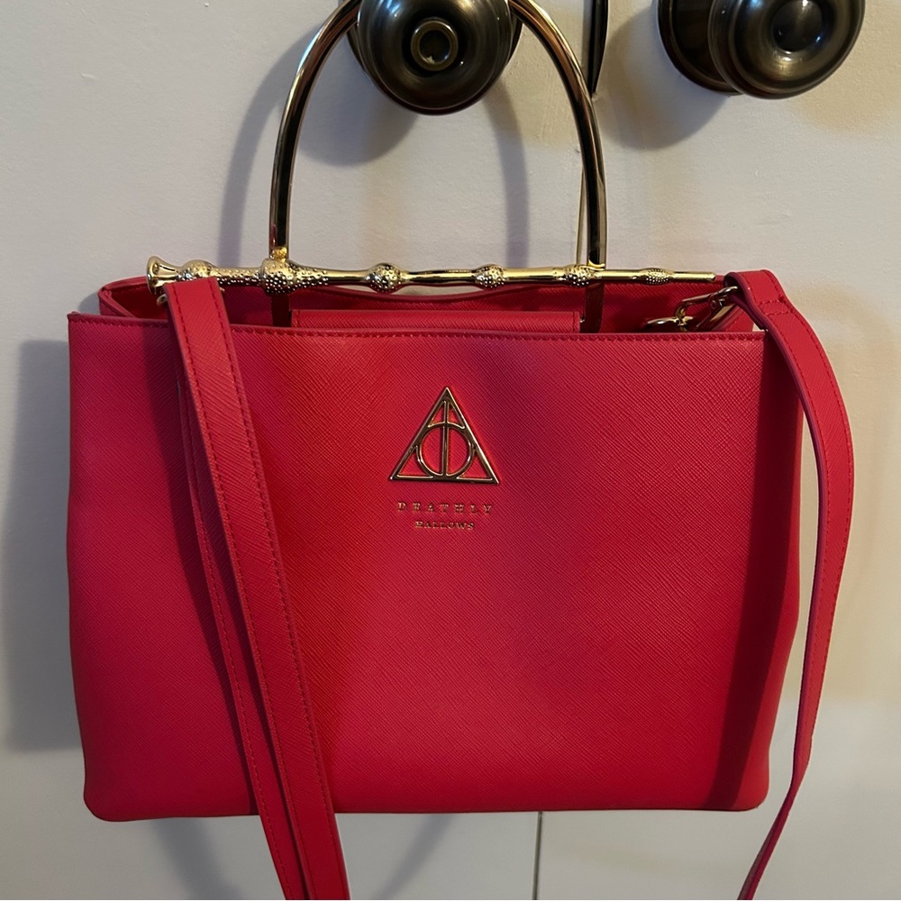 Loungefly Harry Potter Deathly Hallows handbag, pink